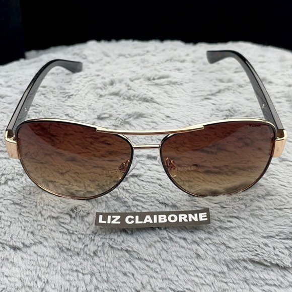 Liz Claiborne Gold & Tortoise Frame NWT Sg100 - Picture 9 of 10